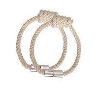 Générique Attaches Rideaux - 50cm Magnétiques Extérieur, 2 Pièces Corde Tissée Aimantée | Support en Corde Fait Main Moderne pour Maison Chambre Cuisine Appartement Lieu Travail Restaurant Dortoir