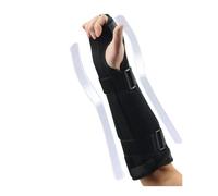 Générique Attelle de Soutien de l'avant-Bras et du Poignet, attelle de Poignet à Double stabilisation (pour Le Syndrome du Canal carpien), immobilisateur réglable(37 centimeter/14.57 inch-Right)