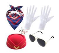 Générique Attendant Props, Hostess Dress Up, Clothing Pack, Travel Theme Garment, Professional Career Suit, Holiday Gear, Sleek Gold Raiment For Holiday, Birthday, Home, Vacation, Valentine