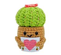 Générique au Crochet Positive - Cactus en Pot au Crochet - Décoration Bureau Étagère Chambre Salon Pour Anniversaire Housewarming Inspiration