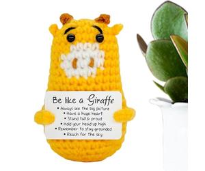 Générique Au Crochet Positive, Faite À La Main avec Un Message Inspirant De Carte D'encouragement, Amigurumi Au Crochet Positif Édifiante pour Bureau, Chambre À Coucher, Salon, Salon, Intérieur, H