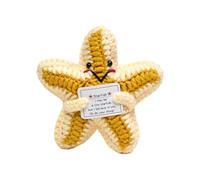 Générique Au Cœur du Crochet | Pendentif Mignon et Doux au Crochet - Jouet Étoile de Mer en Crochet,Compagnon d'anniversaire pour Enfant Fille Garçon École