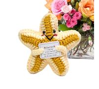 Générique Au Cœur du Crochet | Pendentif Mignon et Doux au Crochet - Jouet étoile de mer en Crochet émotionnelle - Compagnon d'anniversaire pour Enfant Fille Garçon École