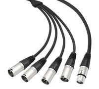Générique Audio Extension Cable | 1 Female To 4 Male Microphone Adapter