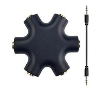 Générique Audio Splitter - 1 to 5 Headphone Audio Crossover | Headset Splitter | HeadphoneSplitters Jack Adapter | AudioAdapter Headphone Connector Splitters Adapters for Adults Pc Laptop Tablet