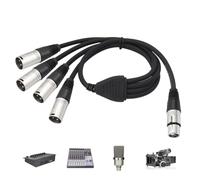 Générique Audio Splitter Cable - 1 Female to 4 Male Extension | 2ft