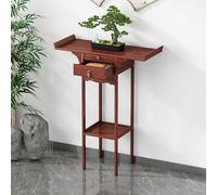 Générique Autel de méditation en Bambou avec tiroir, Table de prière pour la Divination et Le culte, présentoir Polyvalent pour Pots, Plantes et Livres, Armoire Pooja - 70 cm/27,5 Pouces