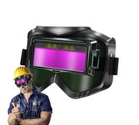 Générique Auto Darkening Welding Goggles - PC Wide Shade Eye Protection | Electric welding Comfortable Automatic Adjustment Welder Safety Glasses for Adults Electric Projects