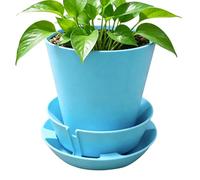 Générique Auto Irrigation Pot, Smart Moisture Planter System, 3.94in Abs with Reservoir, Hydration Abs Container, Minimal Garden Design, Indoor Balcony Use Home Patio Plant Setup