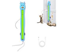 Générique Auto Motion Flying Rope Cat Toy, Automatic Electric Wall Mounted Interactive Cat Toy for Indoor Cats, Hands-Free Exercise and Boredom (Blue)