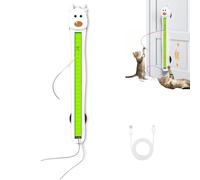 Générique Auto Motion Flying Rope Cat Toy, Automatic Electric Wall Mounted Interactive Cat Toy for Indoor Cats, Hands-Free Exercise and Boredom (White)