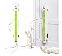 Générique Auto Motion Flying Rope Cat Toy - from Lazy to Crazy, Automatic Electric Wall Mounted Interactive Cat Toy for Indoor Cats, Hands-Free Exercise, Boredom Relief & Daily Exercise (White)