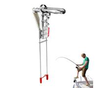 Générique Auto Spring Fishing Rod Holder - Stainless Steel 46x5x6cm | Adjustable Fishing Rod Stand | Boat Fish Pole Rack Stand Heavy Duty Angling Pole Support for Outdoor Sea River Pond Fishermen