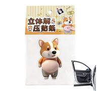 Générique Autocollant Chien 3D à Presser - Décalcomanie de Ventre Adorable | Protection Décorative Fine | Stickers Réutilisables pour Frigo, Voiture et Carnet | Qualité Professionnelle Design Pro