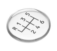 Générique Autocollant Pommeau De Vitesse Manuel 6 Vitesses Patch De Suivi En Epoxy Rond Pour Voiture RéSistant Facile À Installer Personnalisé AméLiore Conduite SéCurité