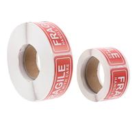 Générique Autocollants D'avertissement Fragile Rouge, 2 Rouleaux de 150 Pièces, Papier Couché Adhésif Forte Adhérence, Faciles à Coller pour Emballage Sécurisé