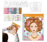 Générique Autocollants Habillage | Jeu Créatif Cahier d'Activités Réutilisable Déguisement,Jouets Éducatifs Interactifs pour d'Âge Préscolaire et Adolescents, Maison, Salle de