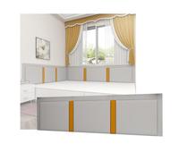 Générique Autocollants muraux, décoration Murale, Panneaux rembourrés Auto-adhésifs - Lot de 2/3/4/6/8 pièces, for Chambre à Coucher, tête de lit(Color 3,50x50cm-8pcs)