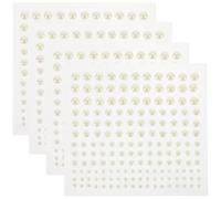 Générique Autocollants Perles Adhésives 4 Feuilles 660 Pièces Mix 3-6 MM Perles Nacrées Autocollantes pour Maquillage Visage Ongles et Loisirs Créatifs Décoration DIY