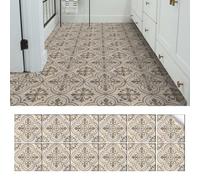 Générique Autocollants pour Carrelage Mural, Carrelage De Sol en Vinyle Imperméable Auto-adhésif, Autocollants en PVC épaissi 30x30cm (Brown)