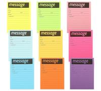 Générique Autocollants pour Notes Compactes 9 Livres Papier 13x10x2cm Bloc-notes Fluorescents pour Messages Téléphoniques Usage Quotidien Bureau Organisation