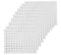 Générique Autocollants Récompense Argentés 0,8cm 10 Feuilles, Gommettes Pentagramme en Papier Aluminium-foil pour Enseignants, Usage en Maternelle à Domicile