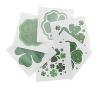 Générique Autocollants Saint-patrick en Pvc Peau-friendly Forme Trèfle 72 Pièces pour Fête de Festival Motifs Beaux et Amusants pour Garçon et Filles