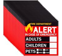 Générique Autocollants Signalisation Urgence Accessoire Auto-adhésif Pratique Lot de 20 Feuilles pour Secours pour Personnes et Animaux Domestiques pour Situation D'urgence