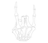 Générique Autocollants Squelette pour Voitures,Autocollants Crâne pour Voitures,Autocollant de Voiture résistant au Soleil à la Main de crâne imperméable - et décalcomanies de Voiture, décoration a