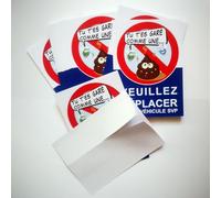 Générique Autocollants stationnement Interdit Voitures Mal garées. 10,5 x 14,8 cm (50)