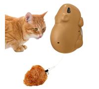 Générique Automatic Cat Toy - ABS Plush 11.5x7.5x7cm Rechargeable | Wall Mounted Capybara Teaser with Motion Sensor Balls | Interactive Play Accessory for Kittens and Cats at Home, Bedroom