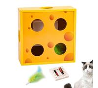 Générique Automatic Feather Toy | Interactive Cat Game | Rotation | Funny Cat Feather Toy Intelligent Sensing, Battery Powered with 28.5x28.5x7cm/11.22x11.22x2.76 inches for Pets