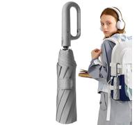 Générique Automatic Folding Umbrella - Fully Automatic Hook Umbrella | UV Protection Windproof Umbrellas with Carabiner Handle | Compact Travel Auto Open Close Portable Rain Sun Shield for Women Men