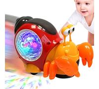 Générique Automatic Snail Toy, Moving LED Sound Animal Figure, Battery Powered Bump and Plaything with Flashing Lights, Early Learning Interactive for Boys Girls Home Playroom