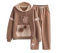 Générique Automne Hiver Mode Manches Longues Filles Ensembles Loisirs Sport Costume ado Manche Longue Haut Top et Pantalons Vêtements Ados Sweat Capuche Pantalon Sweats Capuch pour Fille 5-14 Ans
