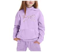 Générique Automne Hiver Mode Manches Longues Filles Ensembles Survêtement Jogging ado Manche Longue Haut Top et Pantalons Vêtements Ados Enfant Unisex Sweat Capuche Bas de Fille 7-12 Ans