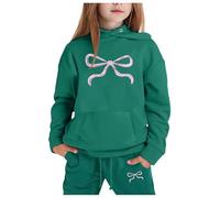 Générique Automne Hiver Mode Manches Longues Filles Ensembles Survêtement Jogging ado Manche Longue Haut Top et Pantalons Vêtements Ados Enfant Unisex Sweat Capuche Bas de Fille 7-12 Ans