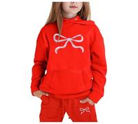 Générique Automne Hiver Mode Manches Longues Filles Ensembles Survêtement Jogging ado Manche Longue Haut Top et Pantalons Vêtements Ados Enfant Unisex Sweat Capuche Bas de Fille 7-12 Ans