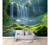 Générique Automne Papier Peint 200 × 140 cm Paysage De Cascade Forestière Panoramique Papier Peint intissé 3D pour Salon Chambre Moderne Décoration Murale Pour Chambre d'enfants Murale