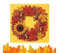 Générique Autumn Pumpkin Diamond Art Kit 30cm 3D Pearl Craft For Home Decor | Complete Pearl Beading Kit For Creating A Stunning Fall Harvest Artwork. Perfect DIY Gift For Crafters And Beginners.