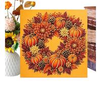 Générique Autumn Pumpkin Diamond Art Kit 30cm 3D Pearl Craft For Home Decor | Complete Pearl Beading Kit For Creating A Stunning Fall Harvest Artwork. Perfect DIY Gift For Crafters And Beginners.