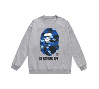 Générique Autumn Winter Youth Hoodie - Simple Monkey Avatar Cartoon Print, À La Mode, Doublé en Polaire, Unisex Noir Blanc Gris-Color-9||m