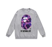 Générique Autumn Winter Youth Hoodie - Simple Monkey Avatar Cartoon Print, À La Mode, Doublé en Polaire, Unisex Noir Blanc Gris-Color-6||x_l