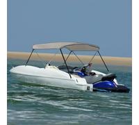 Générique Auvent Bimini à 2 arceaux Gris 150x120x110 cm,Housses de Bateau,4.7KG-94792