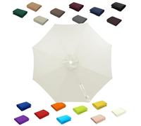 Générique Auvent De Rechange Pour Parasol De Terrasse 2m 2.7m 3.0m 3.5m 4.0m Toile De Remplacement Pour Parasol D'extérieur De 8 Baleines(White B,2m/6.6ft)