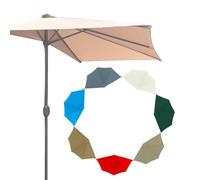 Générique Auvent De Rechange pour Parasol Demi-Rond À 5 Baleines (2,70 M/3,0 M) - Imperméable Et Anti-UV - Toile Remplacement De Parasol pour Balcon, Jardin Et Terrasse(Cream,3.0m/10')