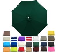 Générique Auvent De Remplacement De Parasol Déporté 2,0M/2.70M/3.0M + 6 Bras/8 Bras, Rechange Toile De Parasol De Jardin, Facile À Changer, Auvent Uniquement(Dark Green,250cm 8 Ribs)