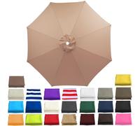 Générique Auvent De Remplacement De Parasol Déporté 2,0M/2.70M/3.0M + 6 Bras/8 Bras, Rechange Toile De Parasol De Jardin, Facile À Changer, Auvent Uniquement(Champagne,200cm 8 Ribs)