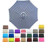 Générique Auvent De Remplacement De Parasol Déporté 2,0M/2.70M/3.0M + 6 Bras/8 Bras, Rechange Toile De Parasol De Jardin, Facile À Changer, Auvent Uniquement(Blue Stripes,200cm 6 Ribs)