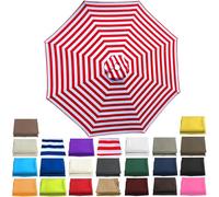 Générique Auvent De Remplacement De Parasol Déporté 2,0M/2.70M/3.0M + 6 Bras/8 Bras, Rechange Toile De Parasol De Jardin, Facile À Changer, Auvent Uniquement(Red Stripes,250cm 6 Ribs)